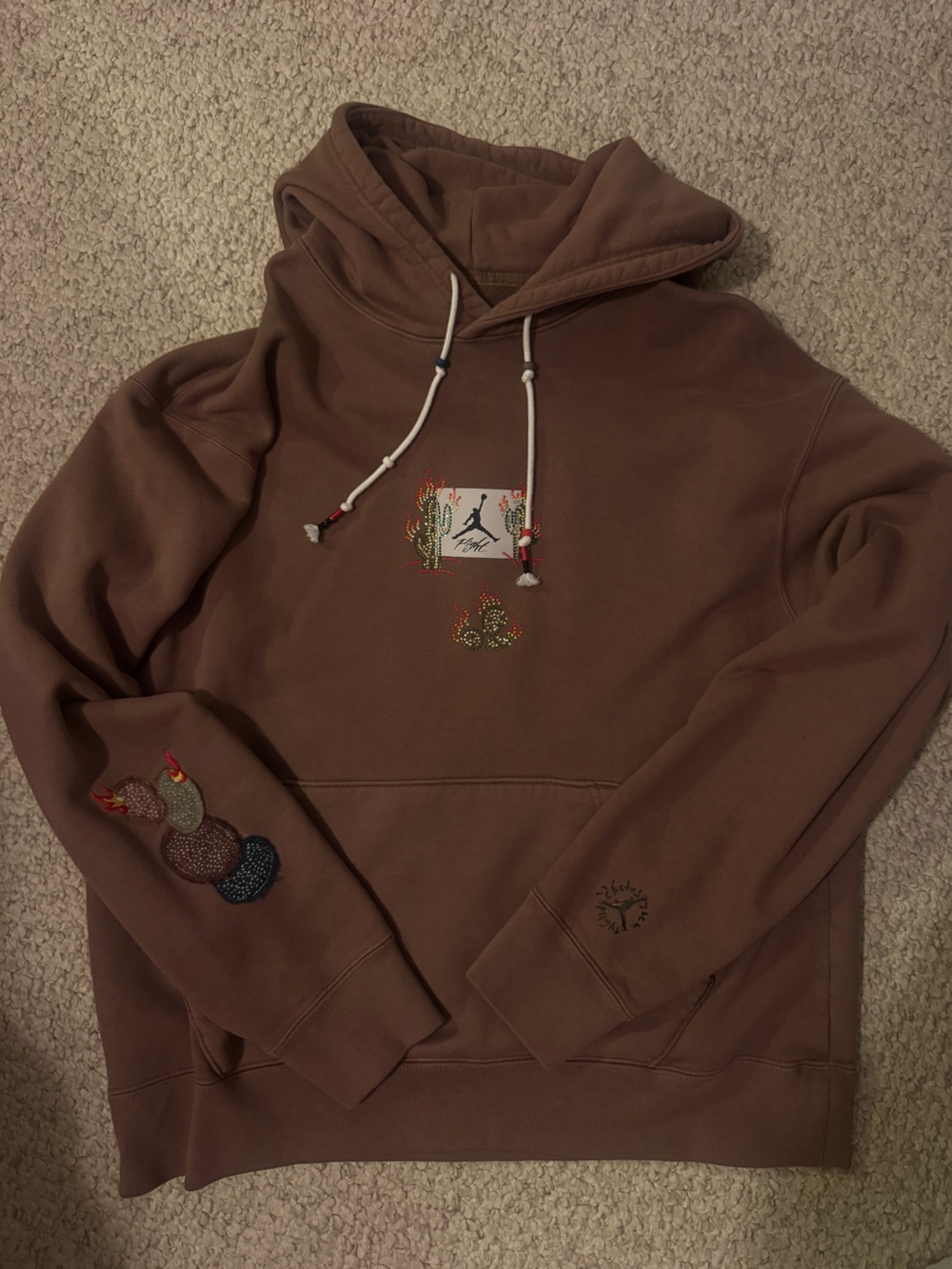 Cactus Jack/Jordan Brown Embroidered Pullover Hoodie